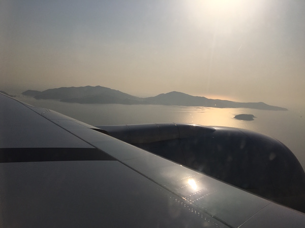 Koreai szigetek a látványa a gépből